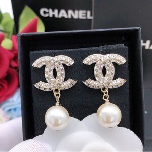 Chanel Pearl Earrings